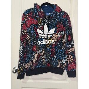 Adidas Trefoil Women's Floral Hoodie Sweatshirt size XL